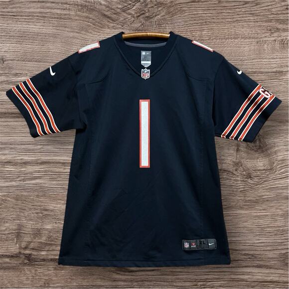 Nike Justin Fields Chicago Bears Home Game Jersey for Men Size XL- Blue - Picture 1 of 7